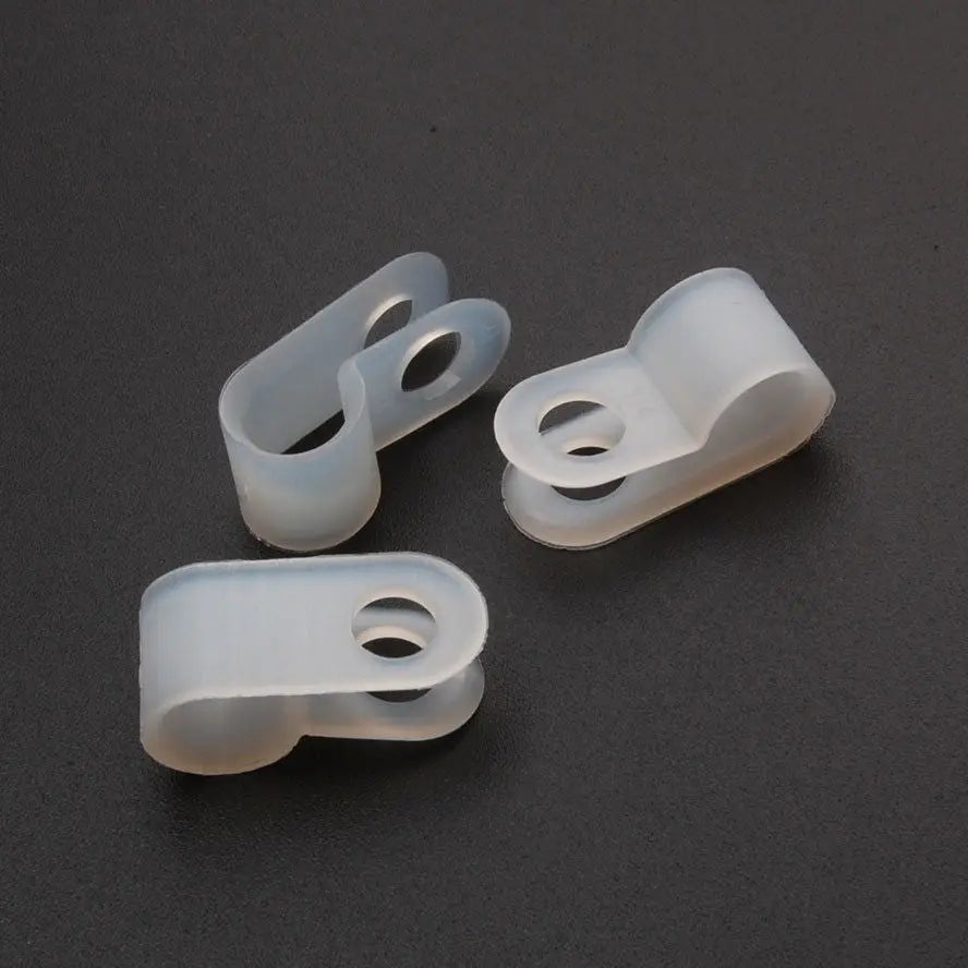 Assorted Nylon P-Clips - White/Natural (200) Heat Shrink Company