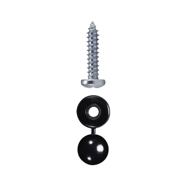 Black number plate screws