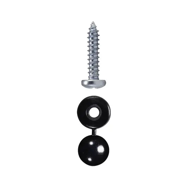 Black number plate screws