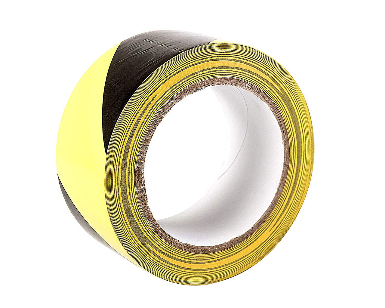 50mm x 33m Adhesive Hazard Warning Tape - Yellow/Black
