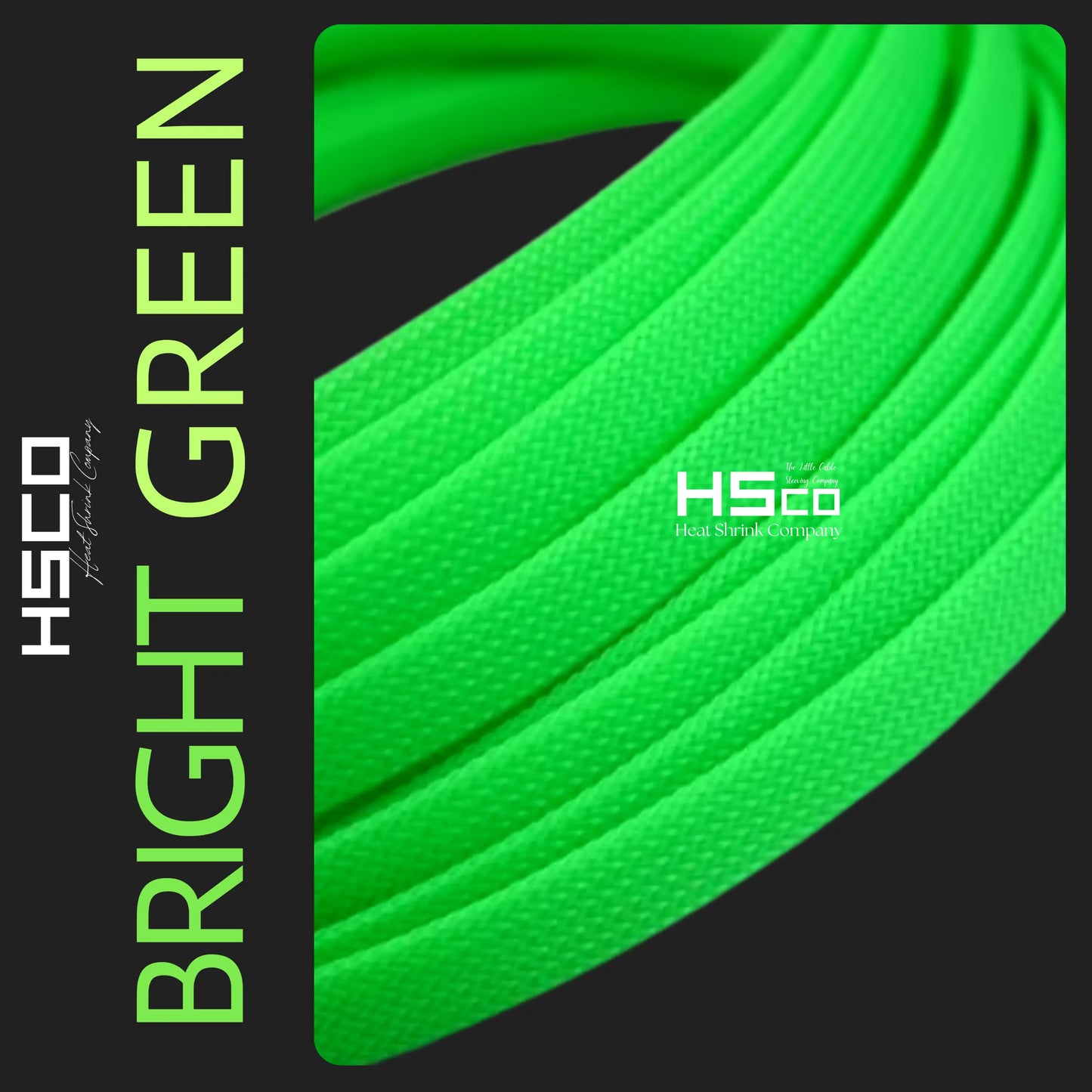 BRIGHT GREEN CABLE SLEEVES - 100m Heat Shrink Company