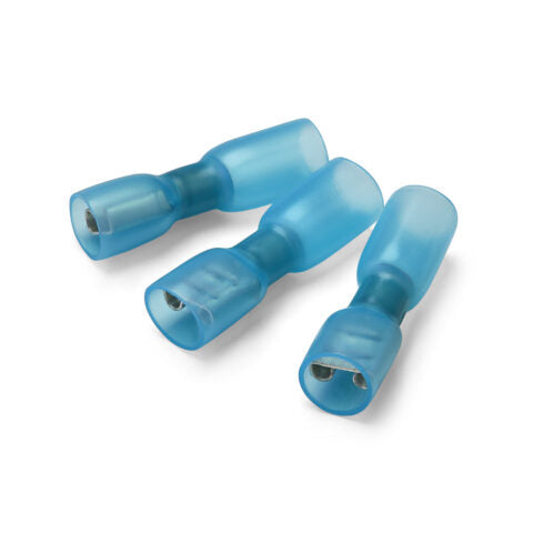 Blue Heat Shrink Female Spade Terminals - Fully Insulated