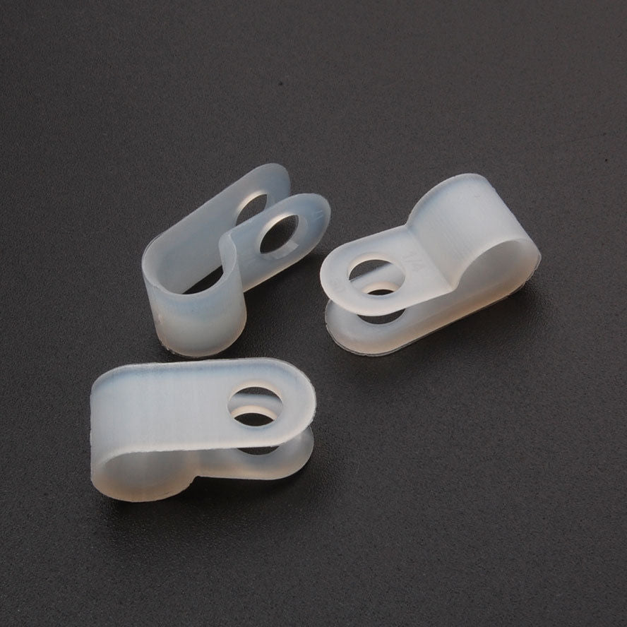 Assorted Nylon P-Clips - White/Natural (200)