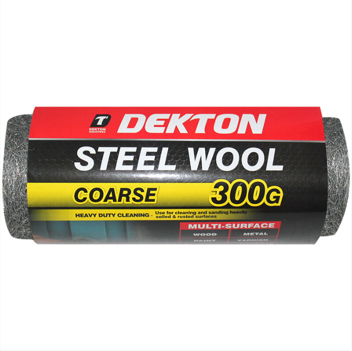 Steel wool 300 grams used for clean heavily soiled and rusted surfaces