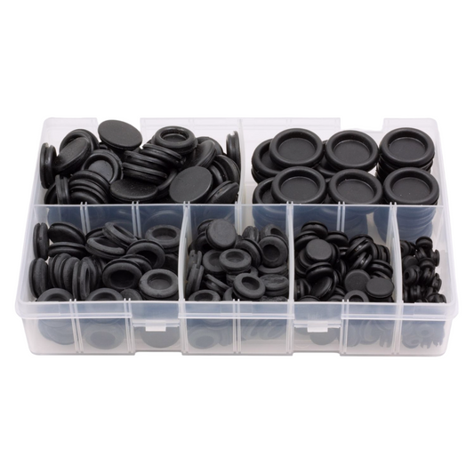 box with various sizes of blanking grommets quantity of 280