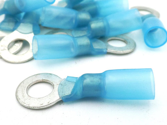 Blue heat shrink terminals 