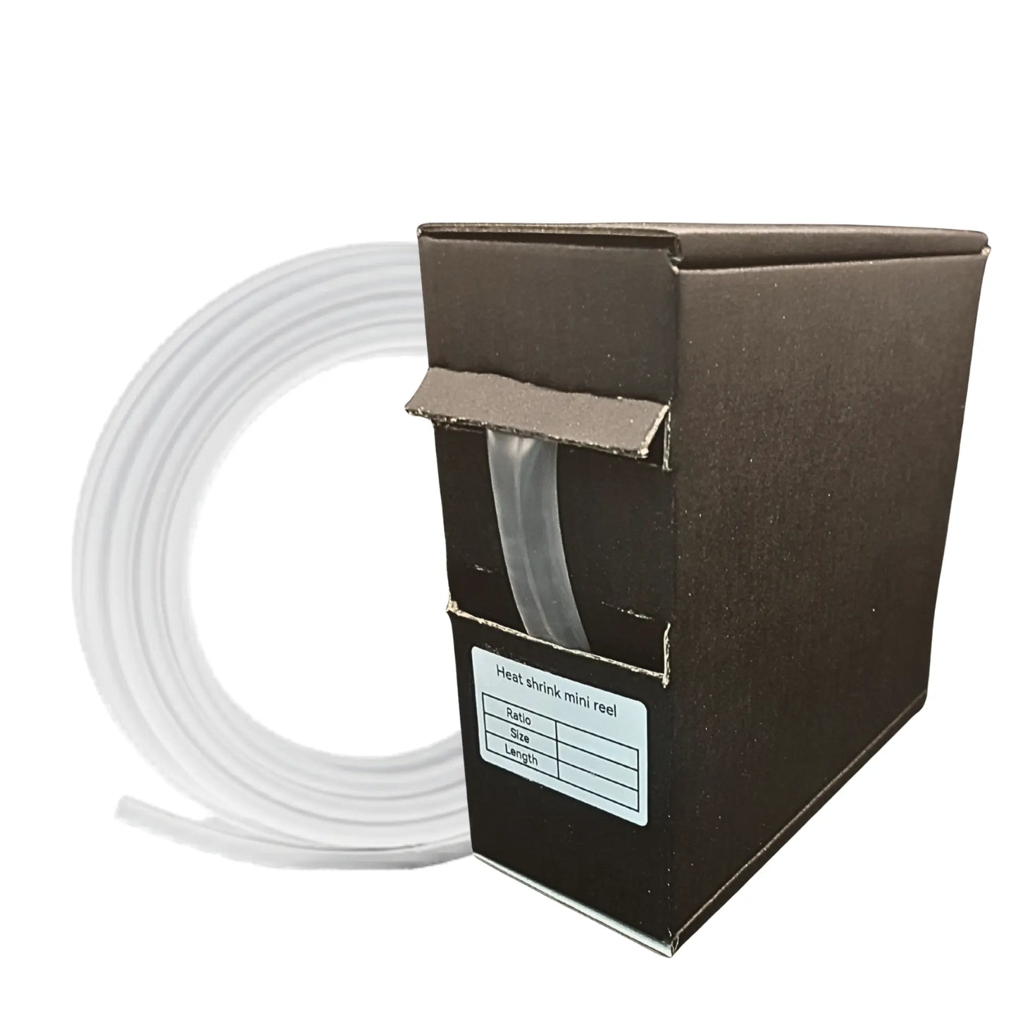 Clear heat shrink tubing with box