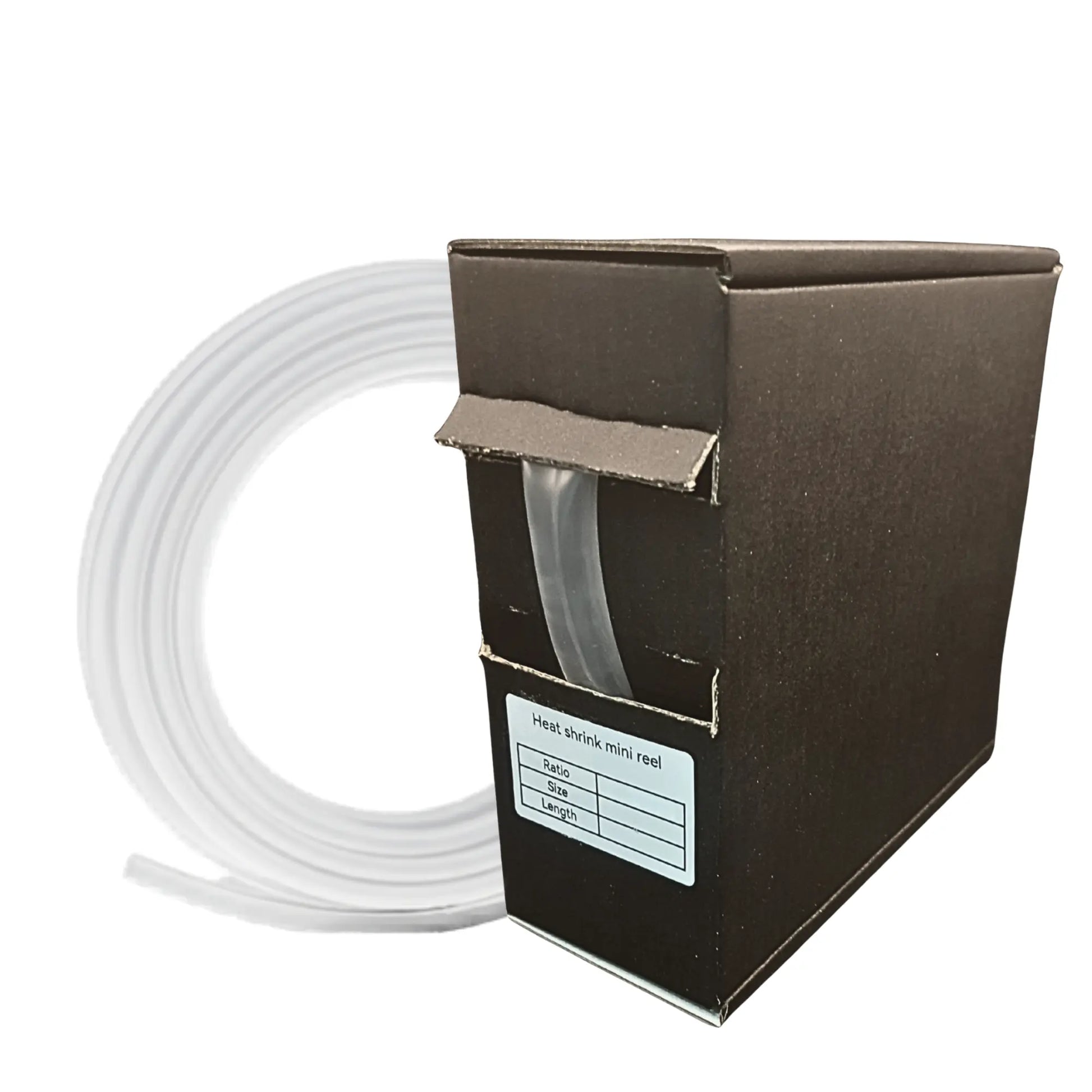 Clear heat shrink tubing with box
