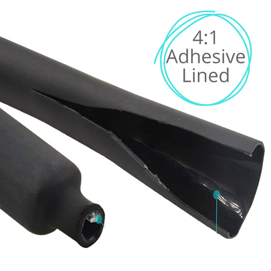 4:1 Heat Shrink Tubing - Adhesive Lined - 50m ROLLS