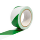 50mm x 33m Adhesive Hazard Warning Tape - Green/White