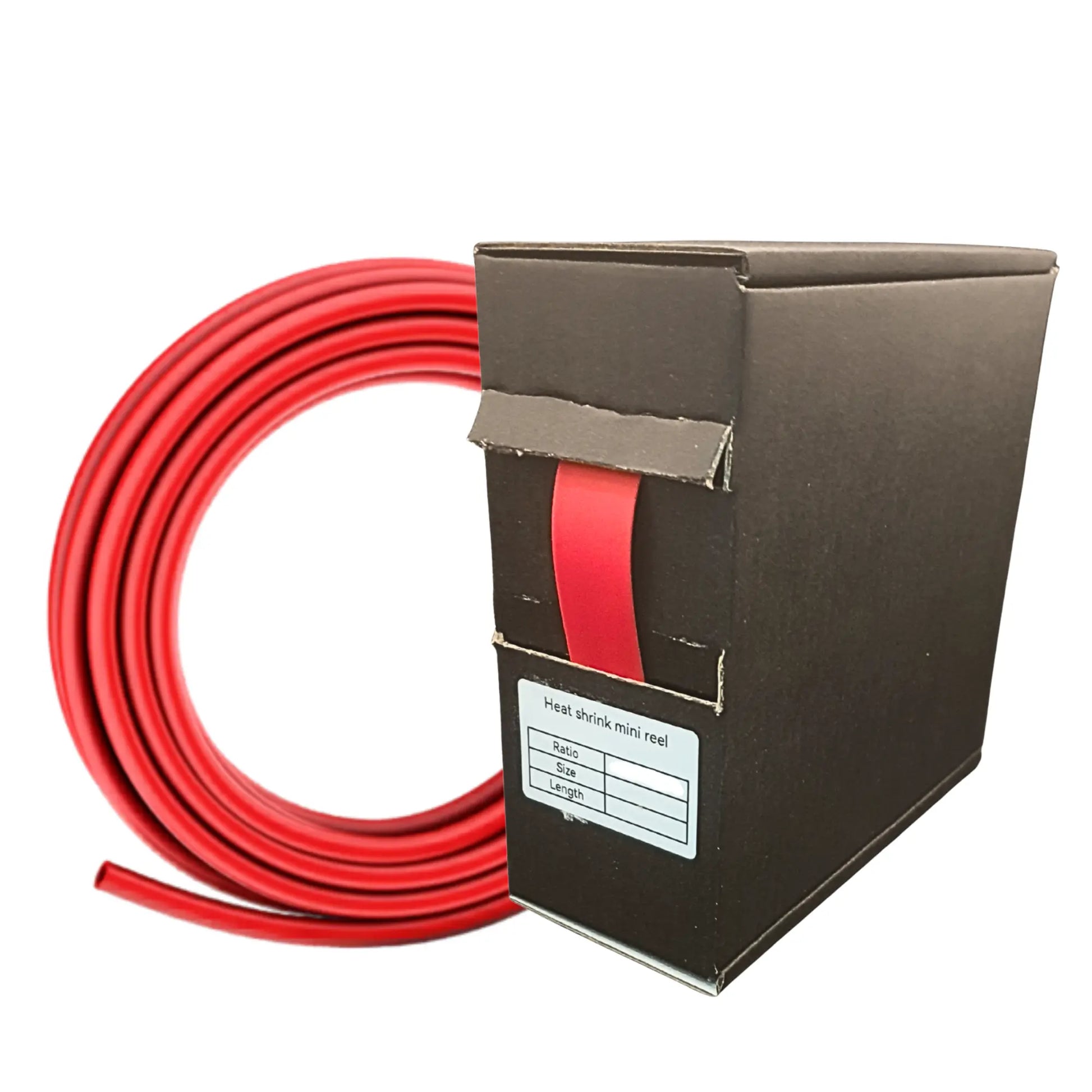 Red heat shrink tubing with box