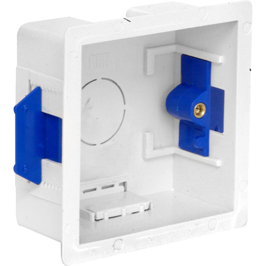 Appleby dry lining box 1 gang 35mm deep single plate white