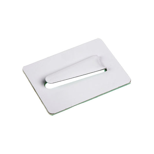 White steel cable clip adhesive backed
