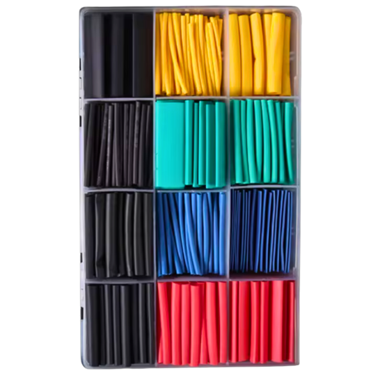 2:1 Ratio Heat shrink Tubing Assortment Kit in Various Colours - 530pcs Total