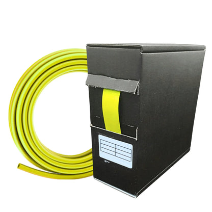 Yellow heat shrink tubing with box
