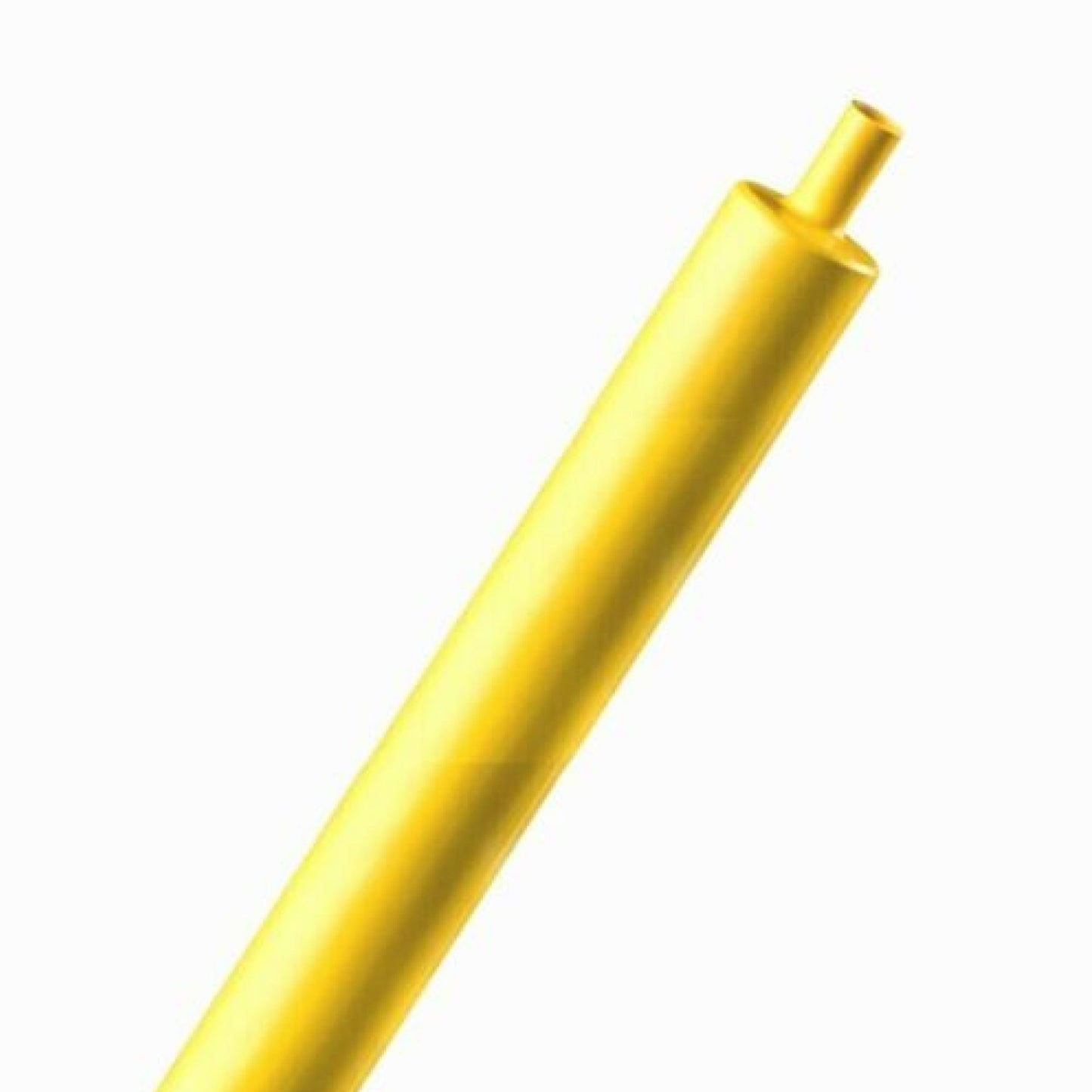 Yellow cylindrical object on a white background