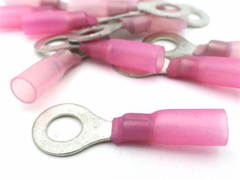 Red heat shrink terminals